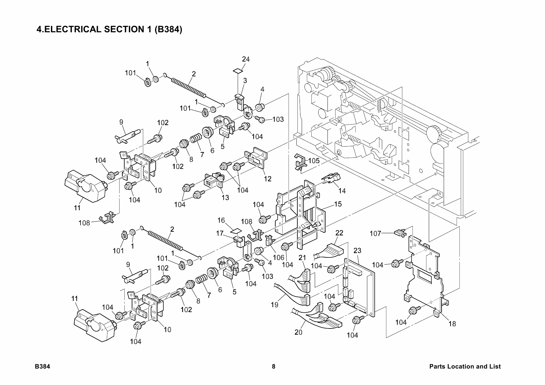 RICOH Options B384 PAPER-TRAY Parts Catalog PDF download-5